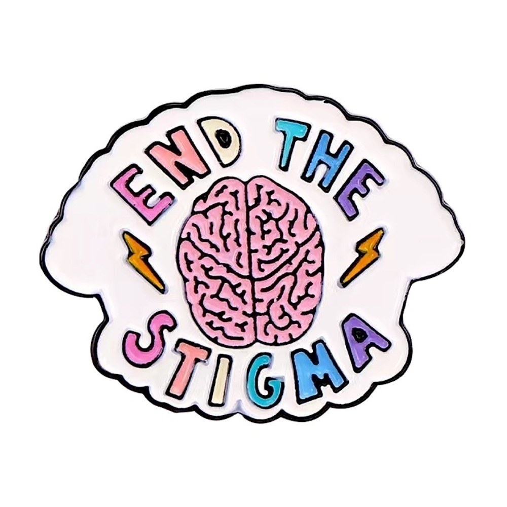 (3/$15) End The Stigma Mental Health Matters Enamel Pin
